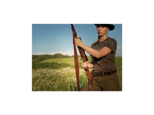 Exkluzivní kožený řemen na zbraň s ražbou motivů zvěře (filc) Zubíček