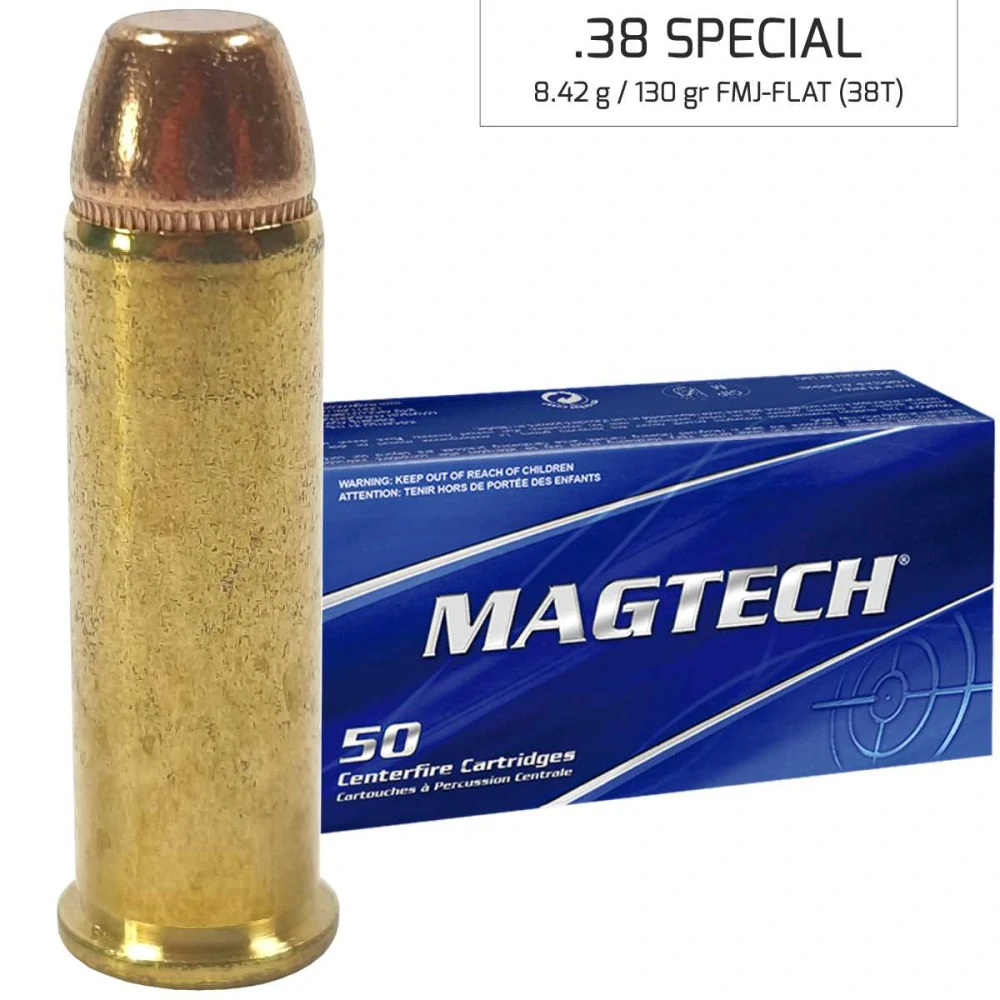 Náboj Magtech 38 SPECIAL FMJ-FLAT (38T) 8,42 g, 130 grs