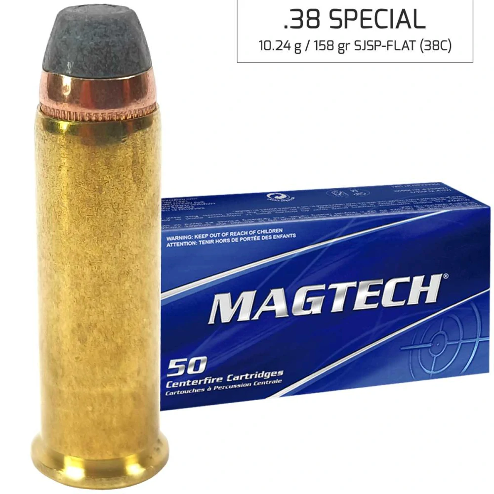 Náboj Magtech 38 SPECIAL SJSP FLAT (38C) 10,24 g, 158 grs