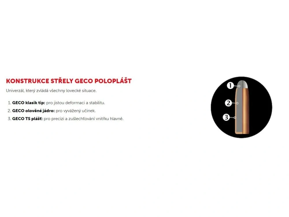 9,3x62 Geco TM/Softpoint 16,5g (255gr) 20 ks